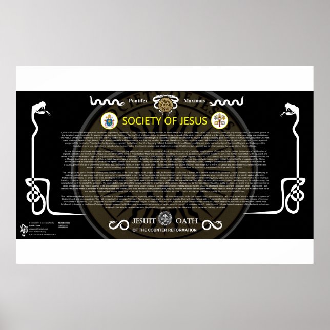 Poster Société de Jésus - Serment de sang des Jésuites (Devant)