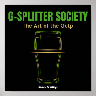 Poster Société G-Splitter La culture du verre à pinteThe