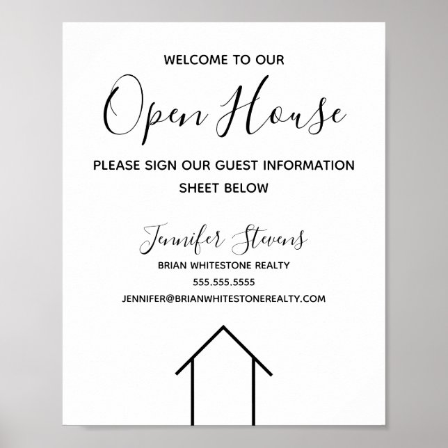Poster Société immobilière Open House sur mesure (Devant)