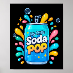 Poster Soda Pop Cartoon Splash Cute Retro Beverage Joke