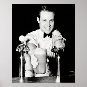 Poster Soda Shop, 1936. Photo vintage