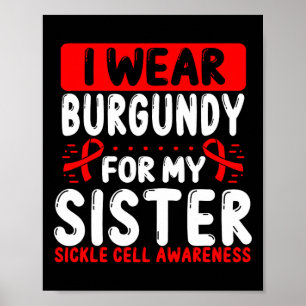Poster Soeur Burgundy Ruban frère jumeau cellule faucille