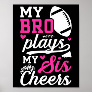 Poster Sœur de football et de cheerleading de joueur de f