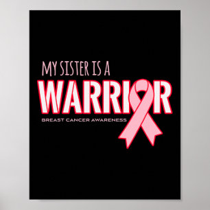 Poster Sœur Est Un Guerrier Sensibilisation Au Cancer Du 