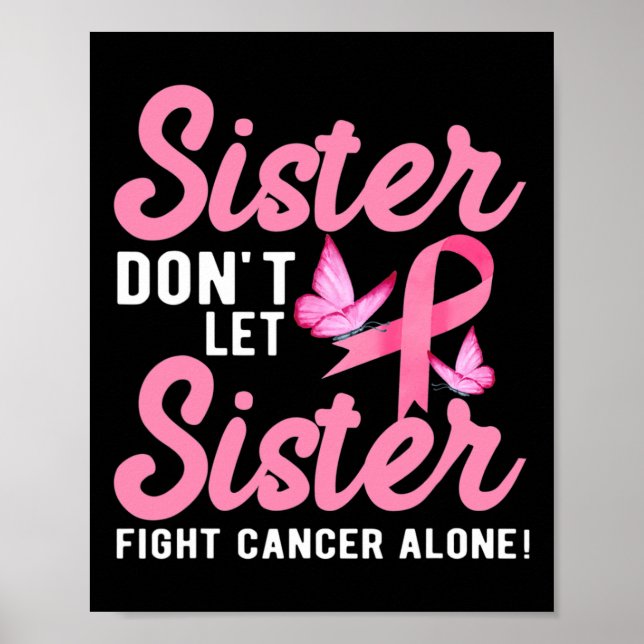 Poster Soeur ne laissez pas la soeur combattre seule le c (Devant)