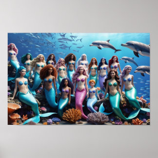 Poster Sœurs de la Mer Profonde - Conte de Sirène