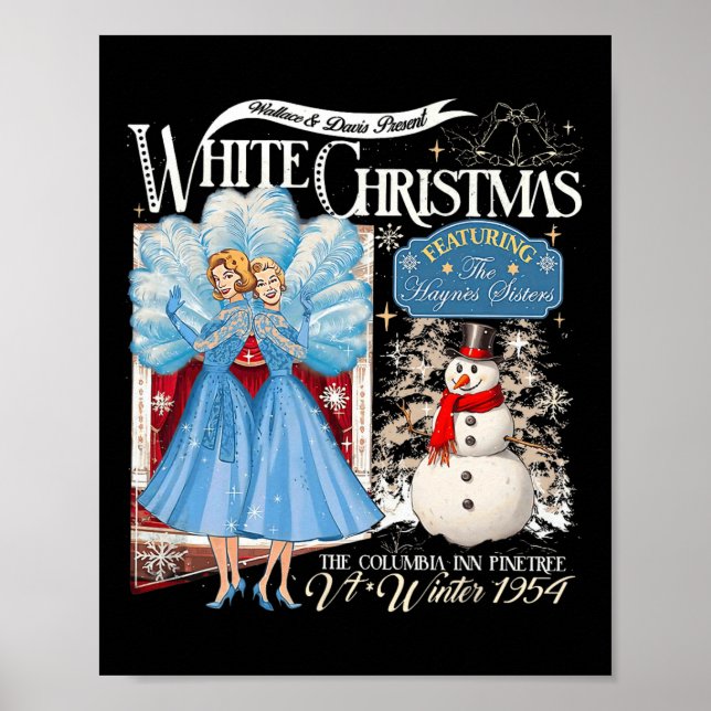 Poster Soeurs White Christmas Movie 1954 Pajamas Holiday (Devant)