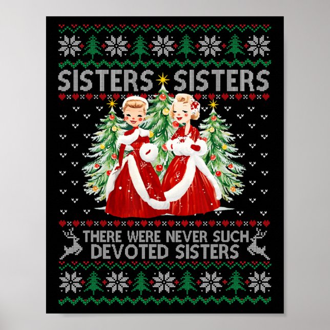 Poster Soeurs White Christmas Movie Xmas Snow Holiday Pa (Devant)