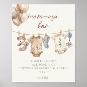 Poster Soft Boho Neutral Vêtements bébé Maman-osa Bar