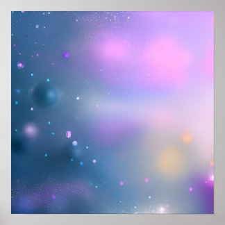 Poster Soft Focus Arrière - plan bleu et violet