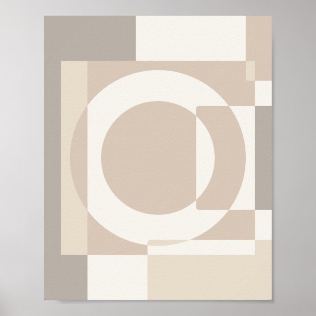 Poster Soft Geometric Blocks – Simple and Sleek (Devant)
