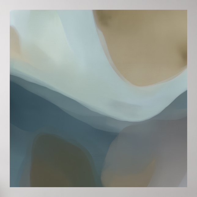 Poster Soft Horizon Abstract Art (Devant)