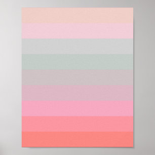 Poster Soft Pastel Stripes