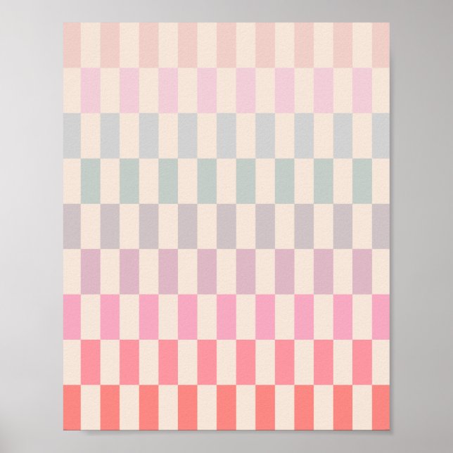 Poster Soft Pastel Stripes 02 (Devant)