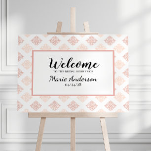 Poster Soft Peachy Blush Damask
