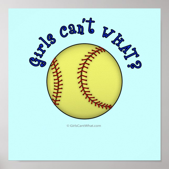 Poster Softball-Blue (Devant)