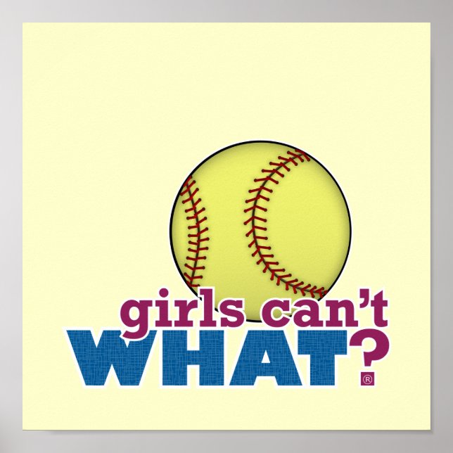 Poster Softball féminin (Devant)