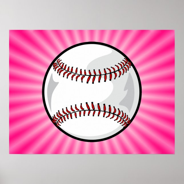 Poster Softball rose (Devant)