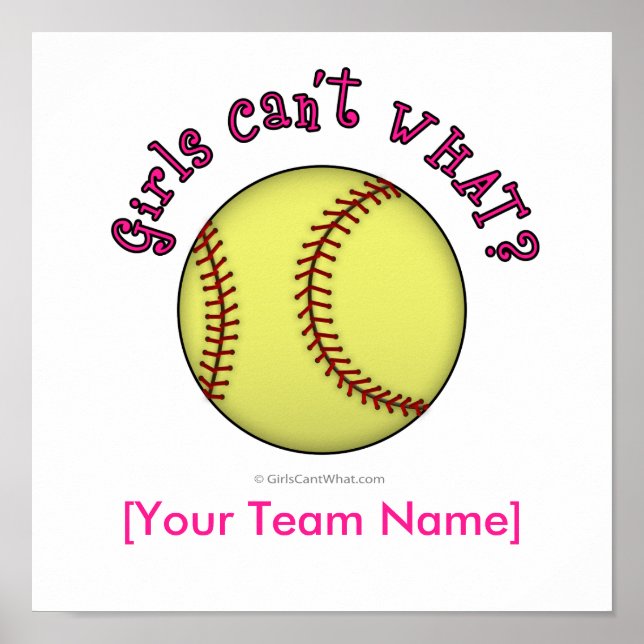 Poster Softball Rose (Devant)