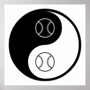 Poster Softball Yin Yang