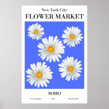 Poster SOHO du marché aux fleurs de New York