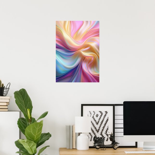 Poster Soie pastel colorée (Bureau à domicile)