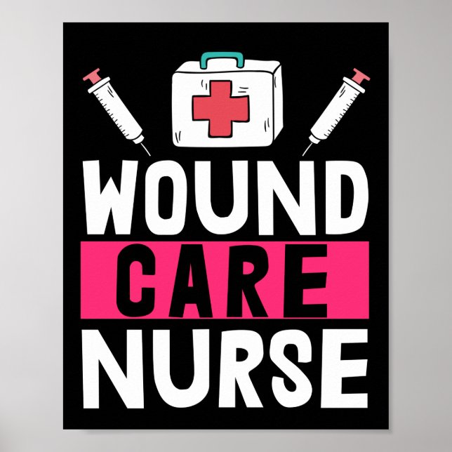 Poster Soins de la blessure Infirmière Infirmière de l'éc (Devant)