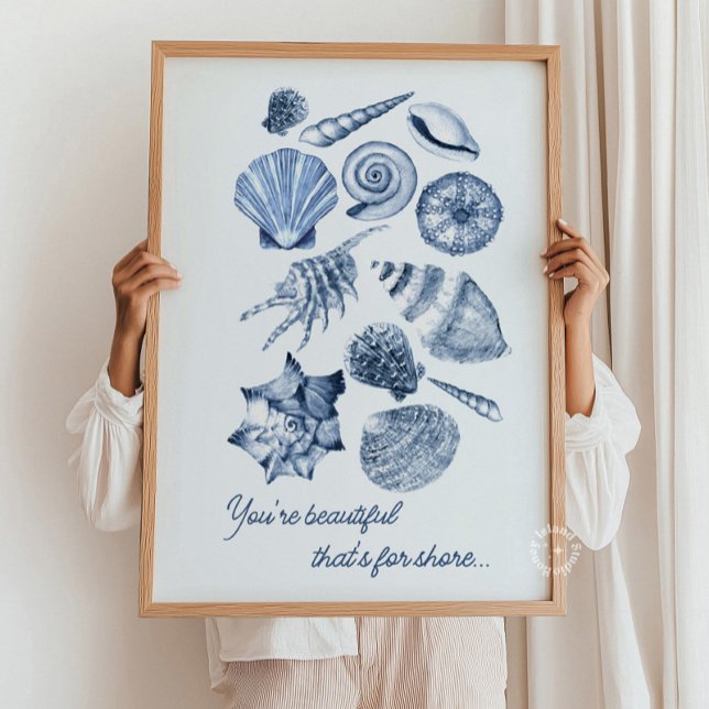 Poster Soins infirmiers Seashell Imprimer le devis person (Seashell Nursery Print Personalized Quote)