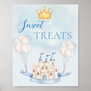 Poster Soins sucrés FairyTale Castle Crown Balloon Party
