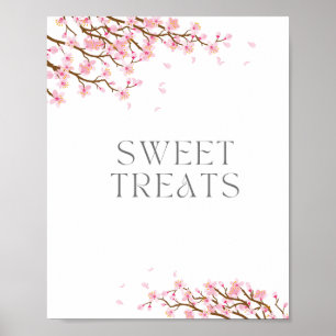 Poster Soins sucrés Fleur de cerise Connexion pour Fête d