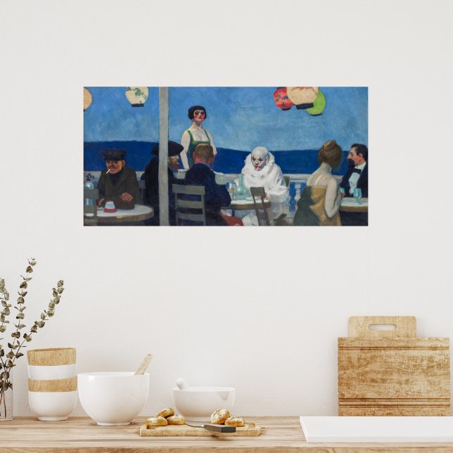 Poster Soir Bleu | Edward Hopper | (Cuisine)