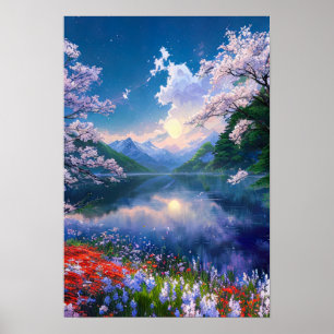 Poster Soirée au lac Enchanting