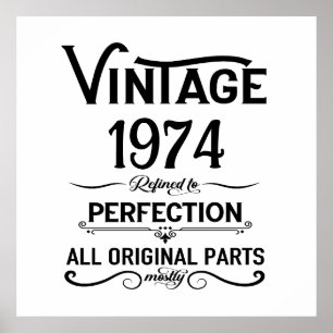 Poster Soirée de 50 ans vintage personnalisée