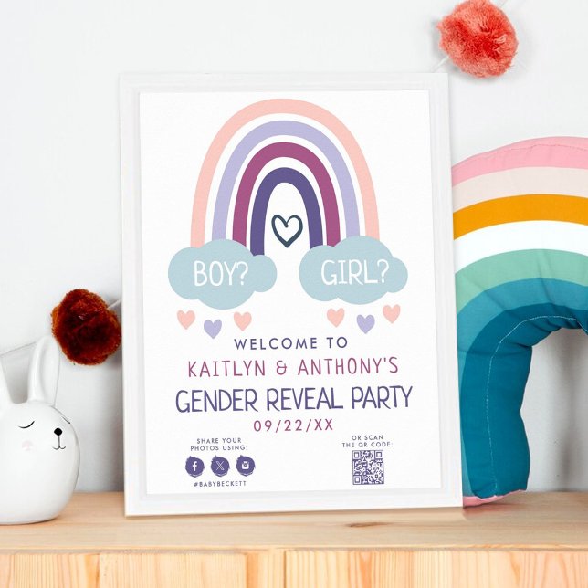 Poster Soirée de Révélation de genre Little Rainbow (Créateur téléchargé)