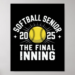 Poster Soirée de softball pour les seniors de la promotio