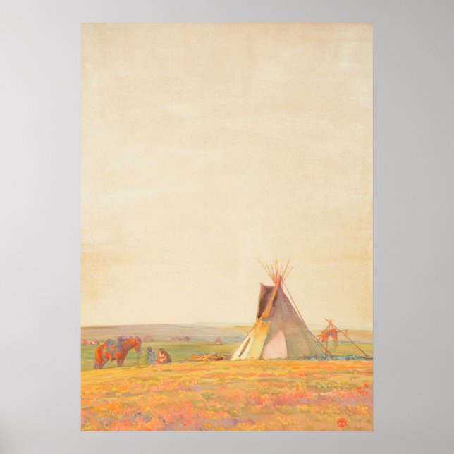 Poster Soirée des Prairies par Maynard Dixon (Devant)