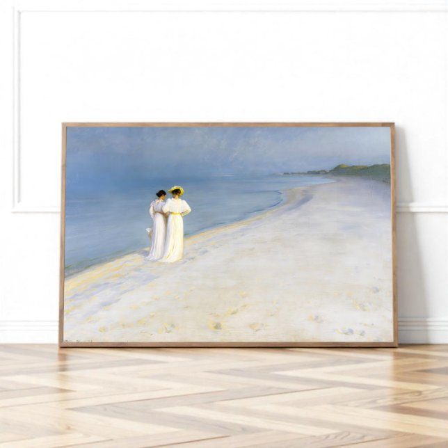 Poster Soirée d'été sur Skagen's Beach, P.S.Krøyer, Art (Créateur téléchargé)