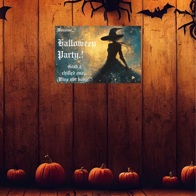 Poster Soirée d'Halloween de l'heure de sorcière (Witching Hour Halloween Party Wall Poster)