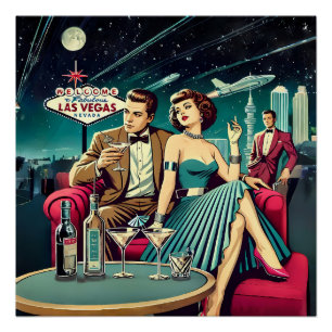 Poster Soirée Martini à Las Vegas, Age Spatial
