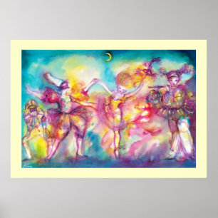 Poster SOIRÉE MASQUÉE, Masques de Mardi Gras, Danse, Musi