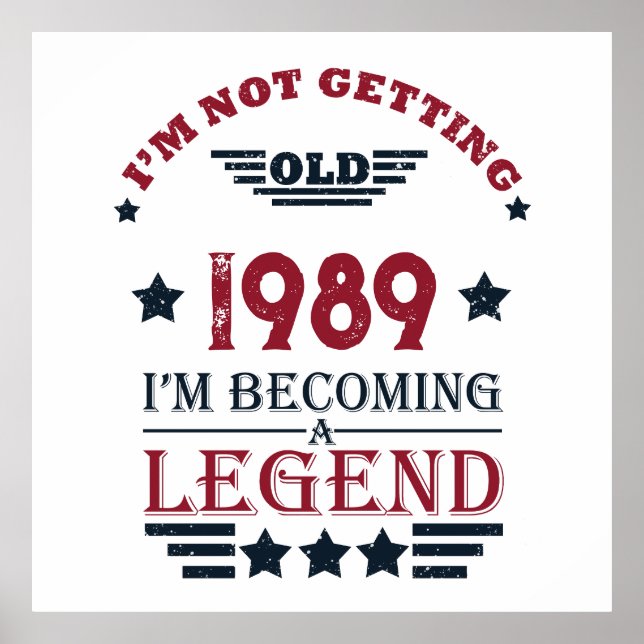 Poster Soirée personnalisée vintage de 35 ans (Devant)