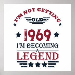 Poster Soirée personnalisée vintage de 55 ans