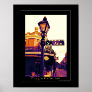 Poster Soirée rue Ste. Anne