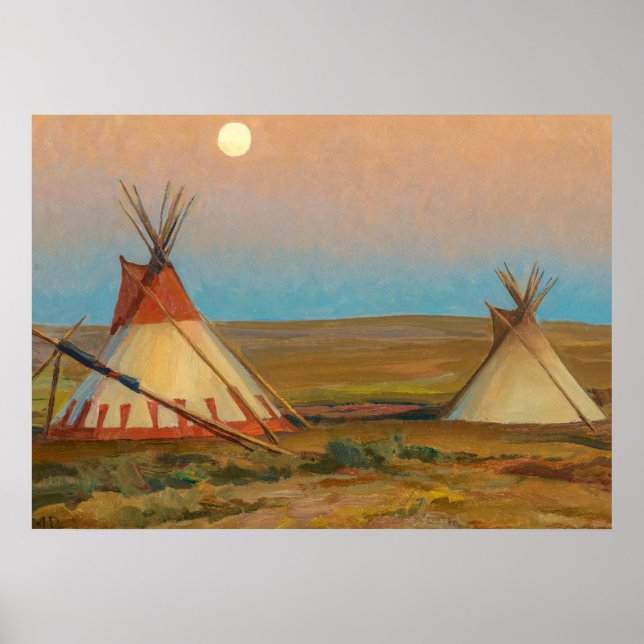 Poster Soirée sur la réserve Blackfoot de Dixon (Devant)