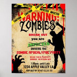 Poster soirée zombie