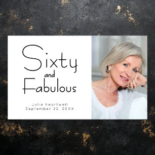 Poster Soixante ans et Fabuleux Photo 60e Anniversaire