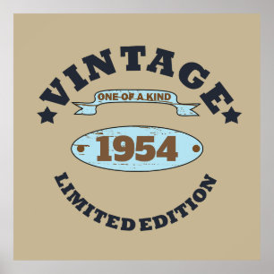 Poster Soixante-dix ans vintages personnalisés 70e annive