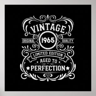 Poster Soixante vintage 60e anniversaire