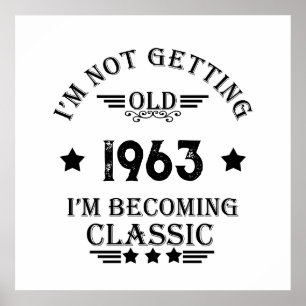 Poster Soixante vintage 60e anniversaire