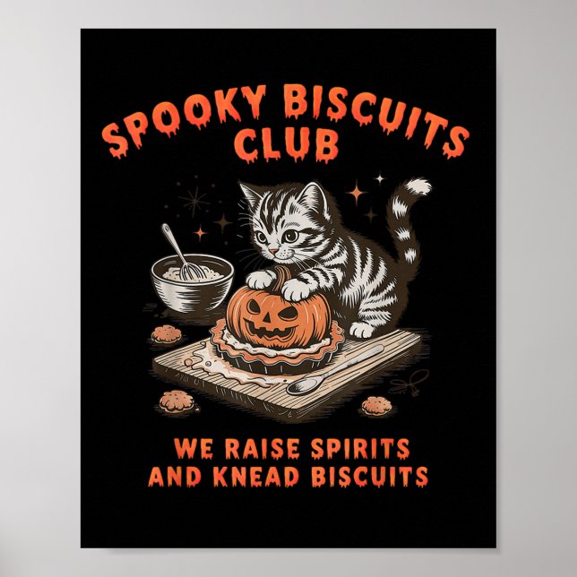 Poster Soky Biscuits Club Cat Halloween Cuisson (Devant)